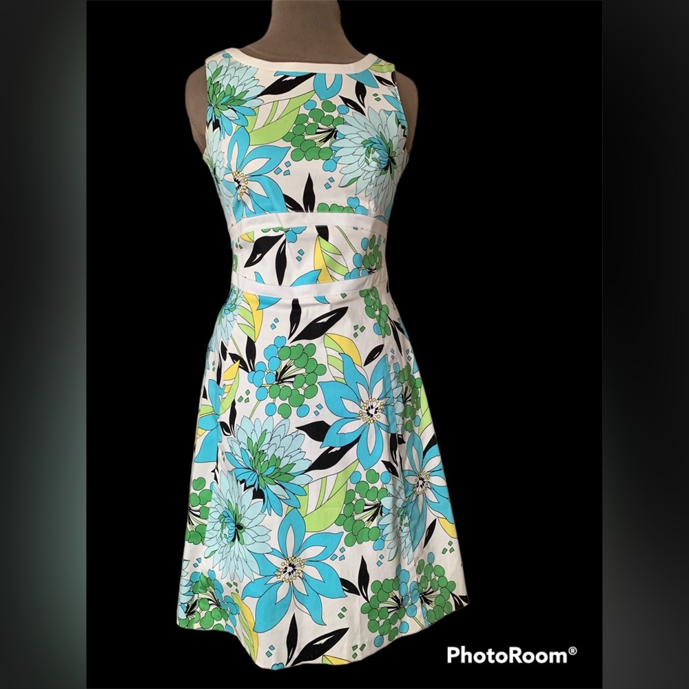 Willi Smith floral print A-line dress